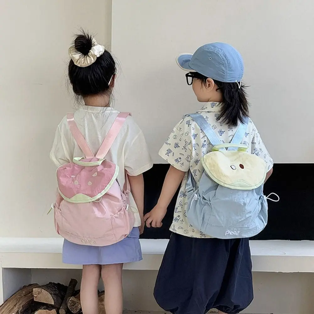

Korean Style Outdoor Drawstring Backpack Travel Dopamine Color Fruit Nylon Backpack Book Bag Large Capacity Hiking Shoulder Bag