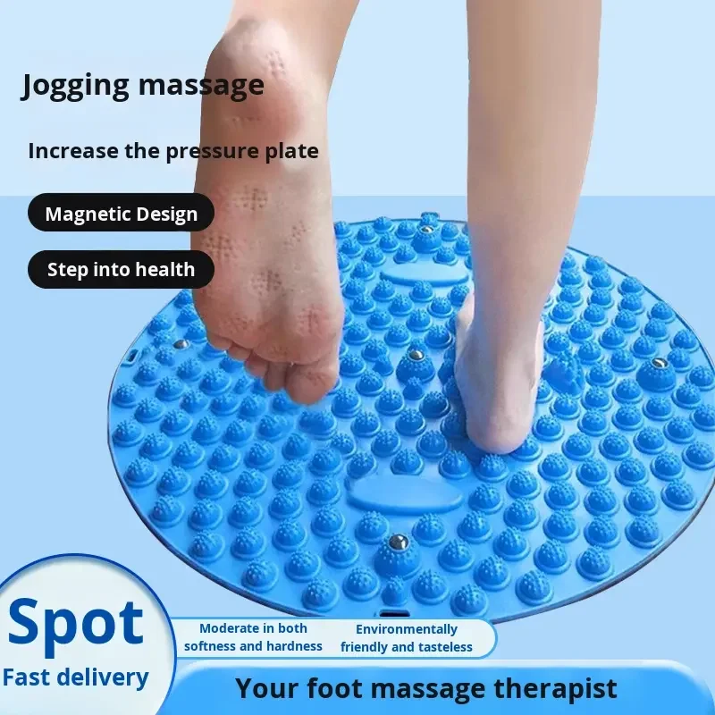 50CM Large Thick Round Silicone Foot Reflexology Mat Multi Use Home Exercise Yoga Pad Acupressure Massage Mat Jogging Pad