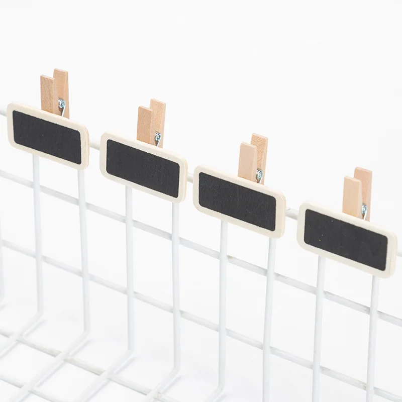 50Pcs Wooden Mini Chalkboard Clips Rectangle Blank Message Boards Memos Label Home Wedding Party Decoration Blackboard Clip
