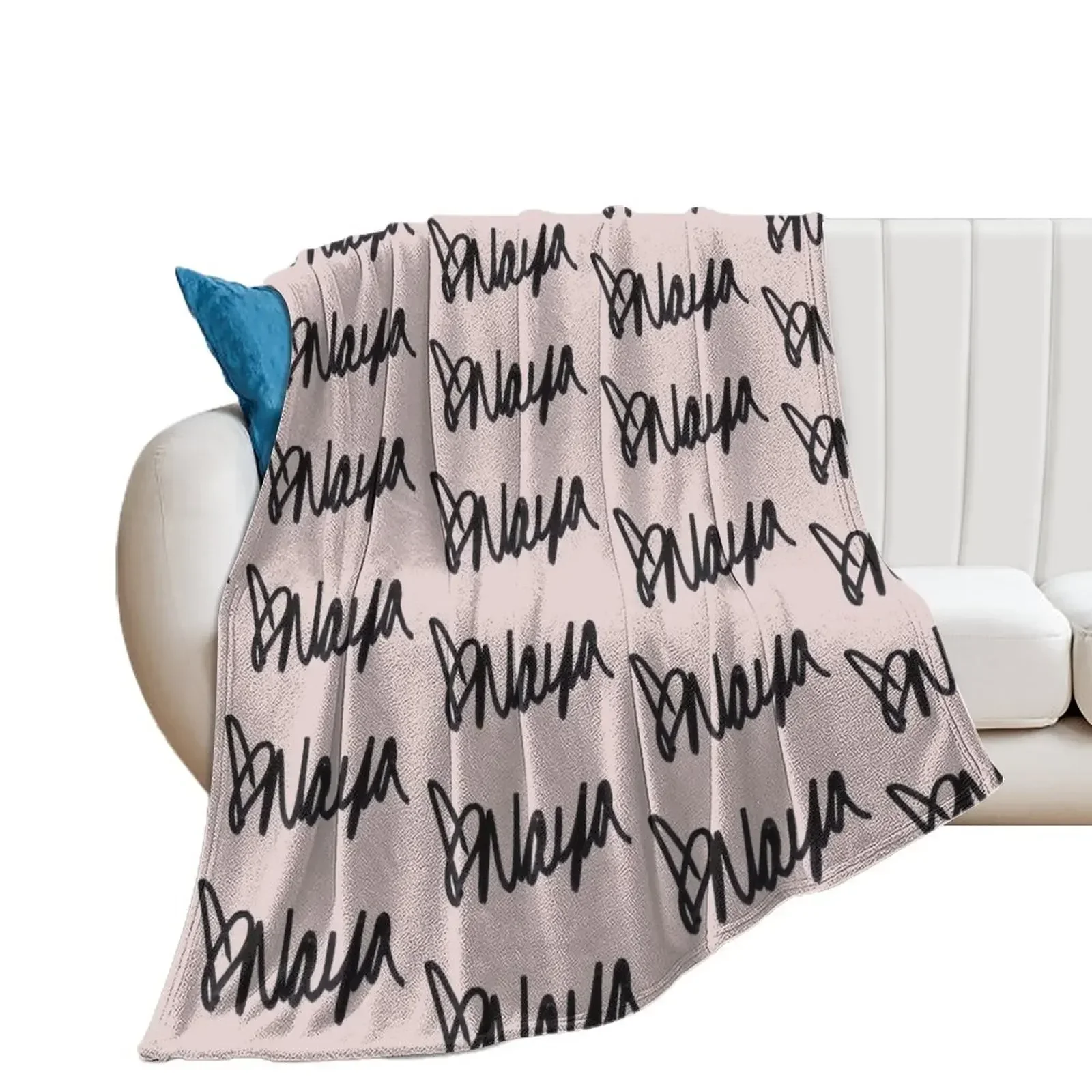 naya rivera autograph Throw Blanket Retros warm winter Thin Blankets