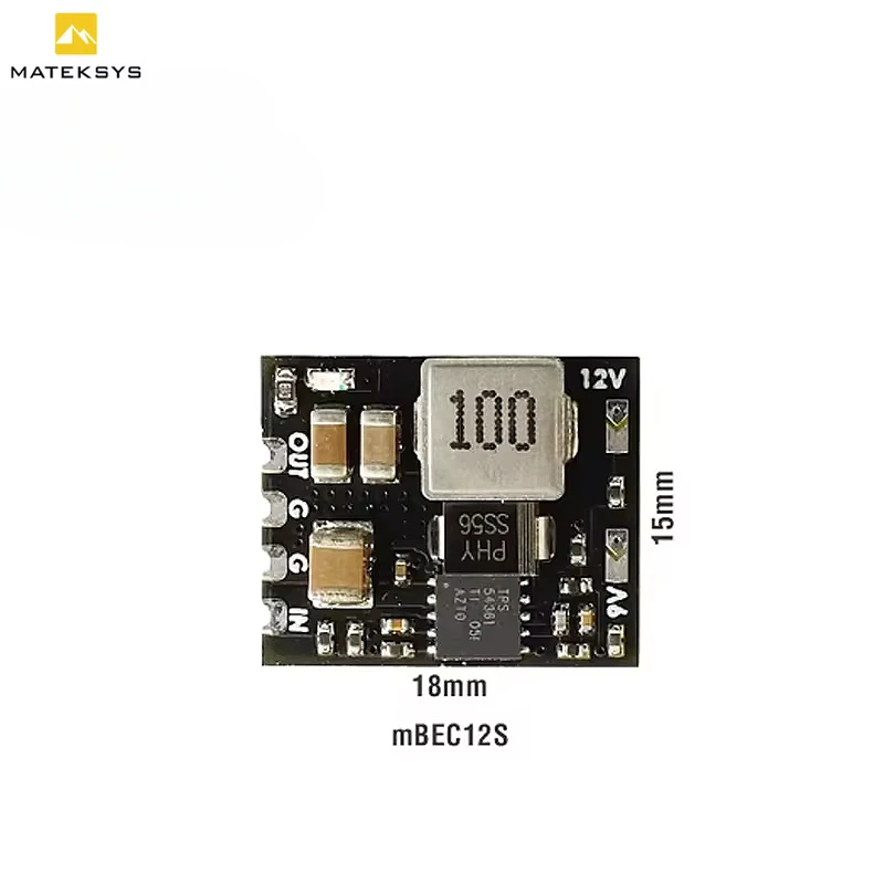MATEK Mateksys MICRO BEC 6-60V a 5V/9V/12V-ADJ módulo regulador reductor para RC modelo avión helicóptero Dron de carreras con visión en primera persona