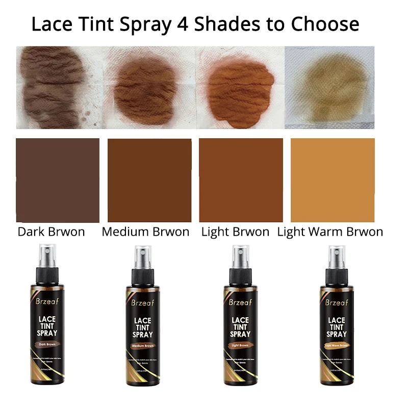 Lace Tint Spray For Wigs Frontal 10Pcs Custom Sticker For Lace Tint Mousse Foam Light Brown Wig Tint Spray For Hairpiece Women