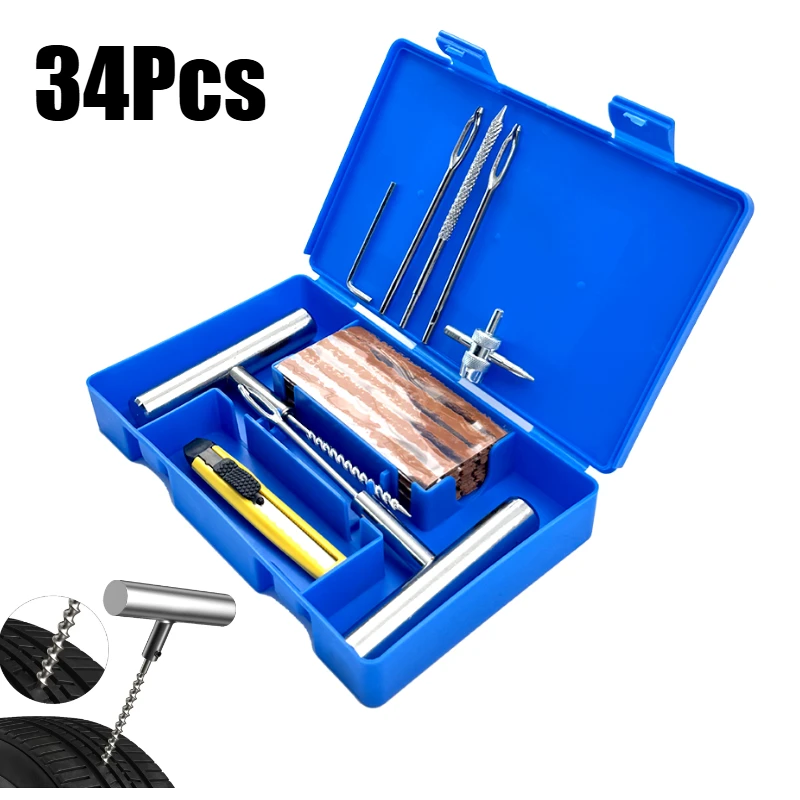 Car Tire Repair Tool Tire Repair Kit Studding Tool Set Auto Bike Motorcycle Tire Repair Puncture Plug Car Accessories