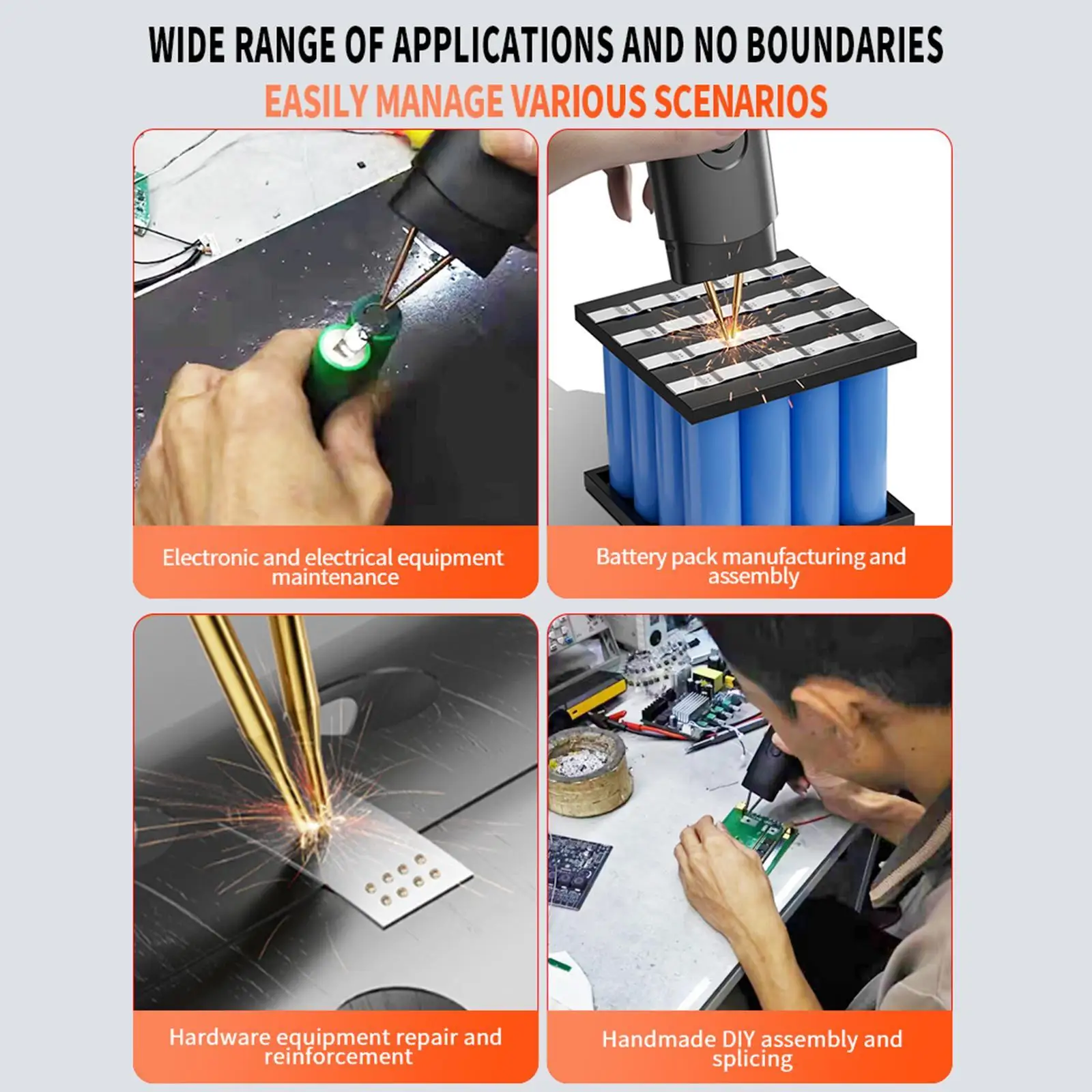

Portable Battery Welding Machine Spot Welder for 18650 26650 Batteries Multifunctional Welding Pen for Repair