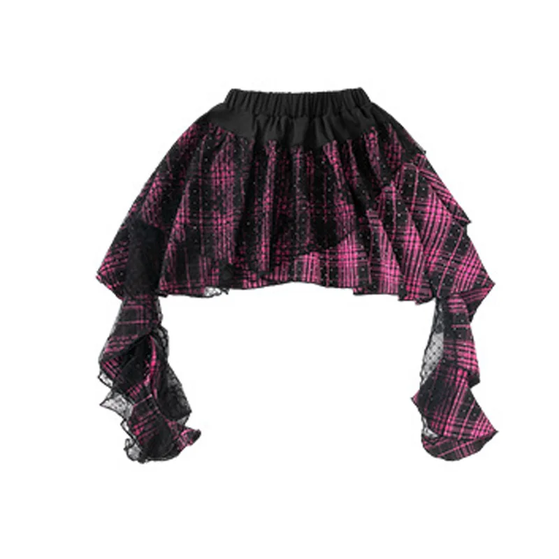 Mädchen Hip Hop Kleidung Crop Top Gaze K-pop Plaid Röcke für Kinder Streetwear Kinder Jazz Street Dance Cheerleader kostüm Sets