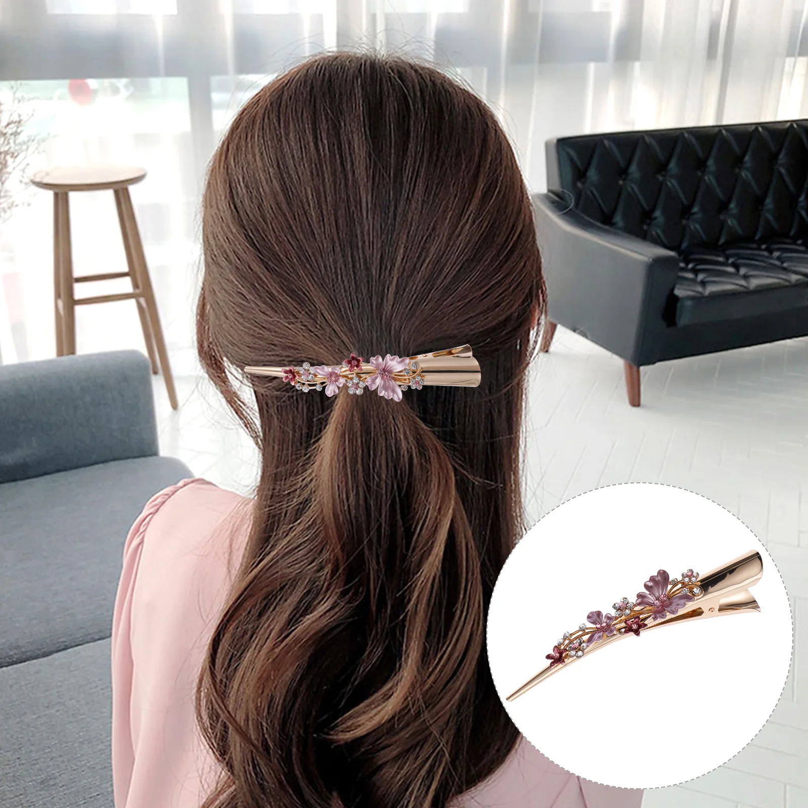 Tortoise Hair Clips for Women Large Alligator Female Alloy Miss Braided