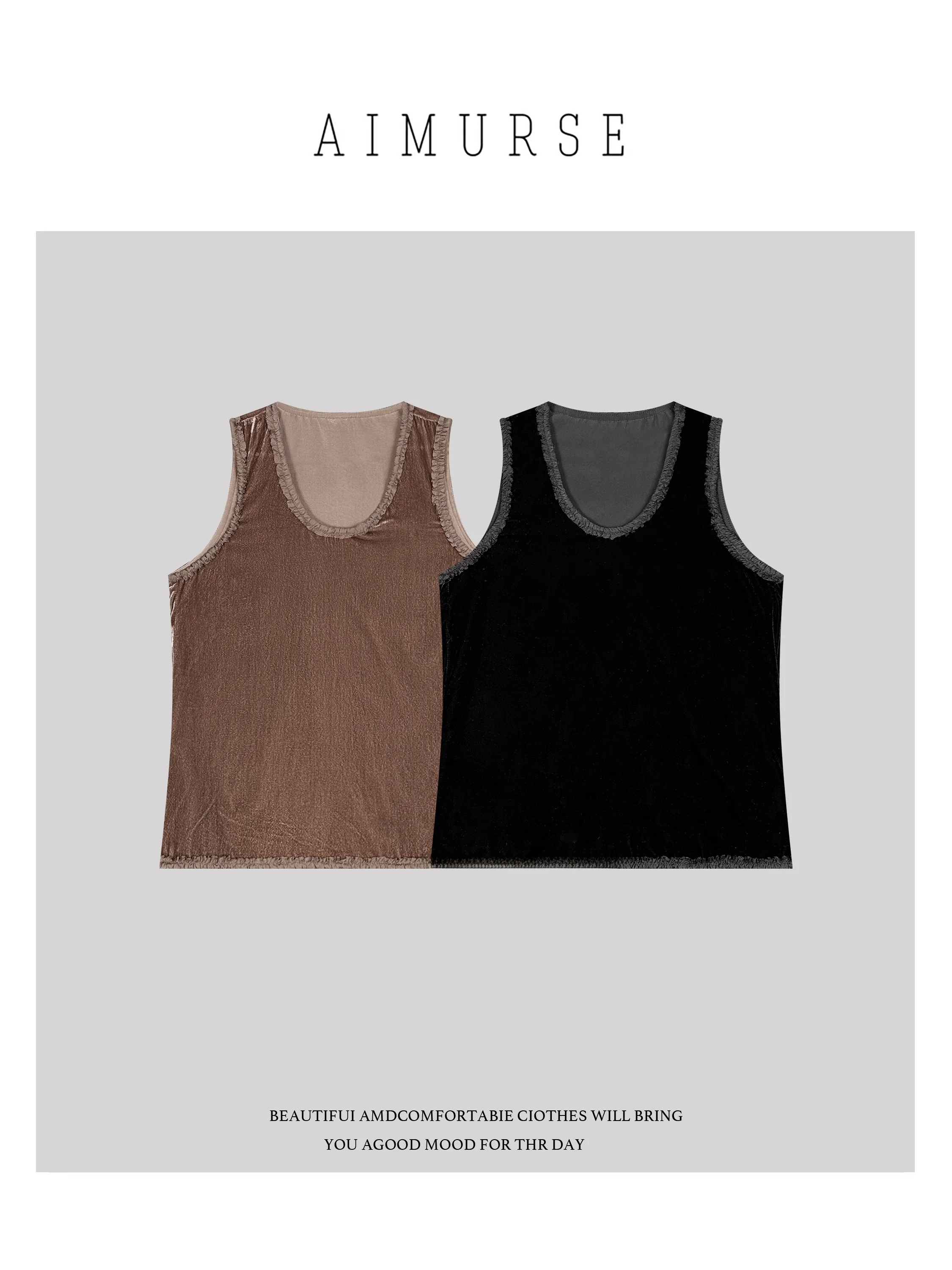 

Вельветовый жилет AIMURSE AM8005: высококачественный, повседневный, универсальный, из утолщенного полиэстера и нейлона, для молодых женщин