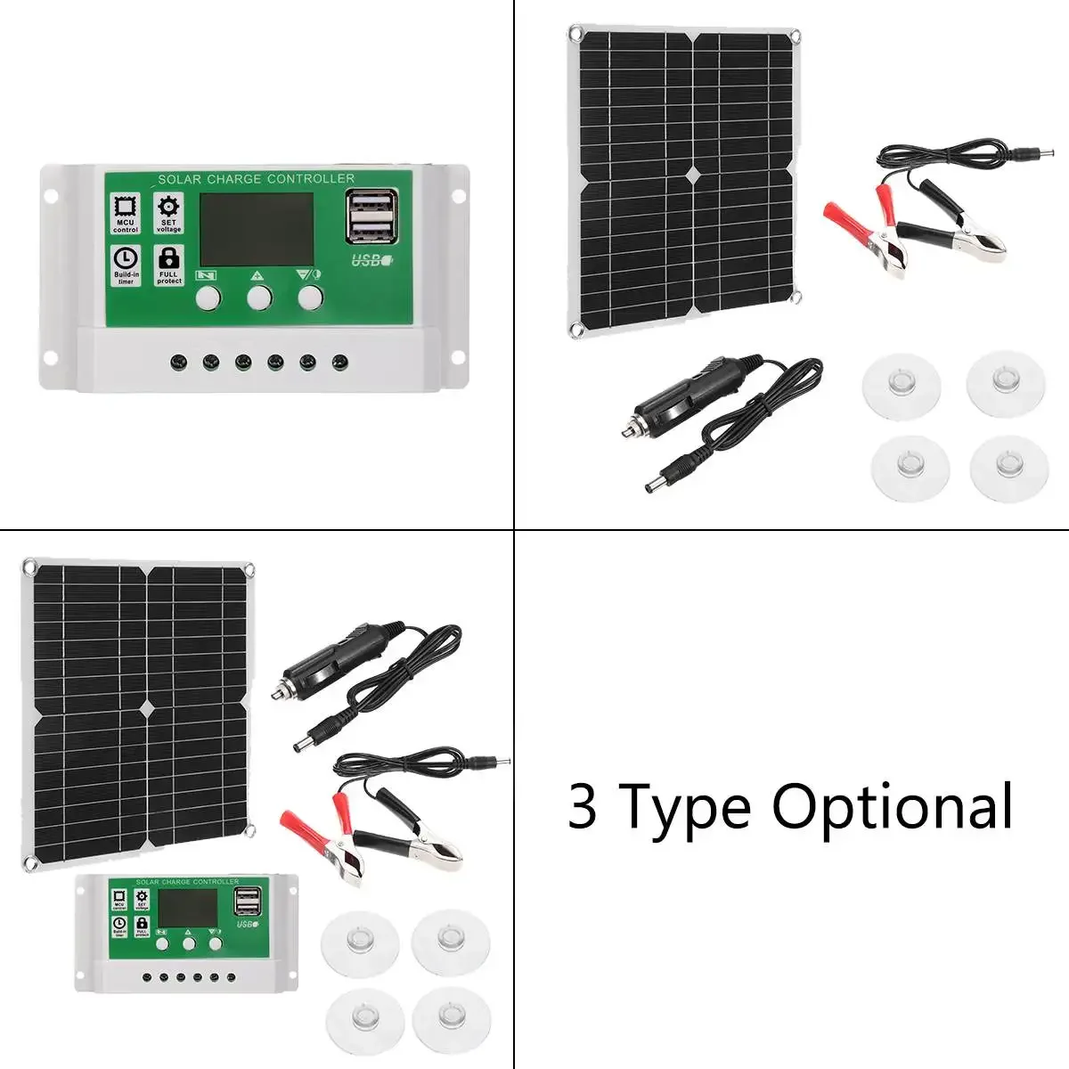 Solar Panel 12V Flexible USB Power Portable Outdoor Solar Cell Camping Hiking Travel Phone Charger Real 80/160W Solar Panel Kit