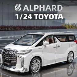 1:24  TOYOTA Alphard MPV Van Diecast Toy Car Model Vehicle Miniature Pull Back Sound & Light Doors Openable Collection Gift Boy