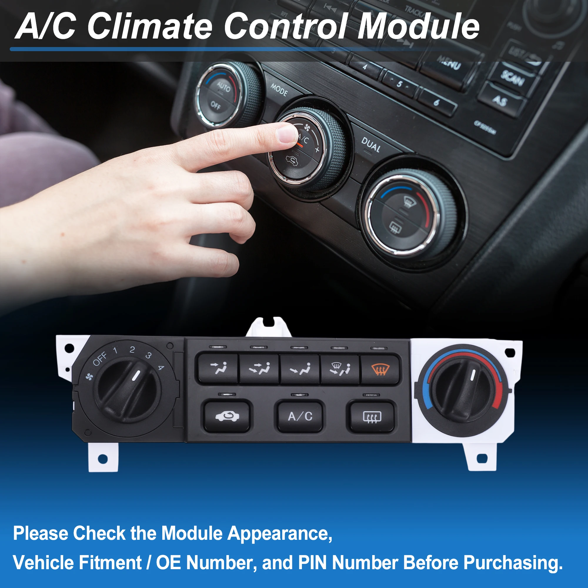 

UXCELL A/C Heater Climate Control Switch Module Panel for Honda Odyssey LX No.599-269