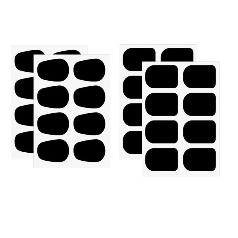 

8pc/set Sax Tooth Pad Black Tube Silicone, Food Grade Silicone Flute Patch, Black Transparent Self-adhesive Removable