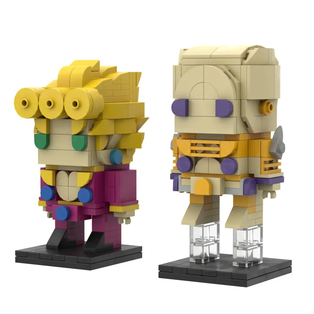 Jotaros Star Platinums Brickheadz zestaw klocków budowlanych doświadczenie Brickheadzs dla dziwnej przygody Jotaros Platinums-zabawka gwiazda