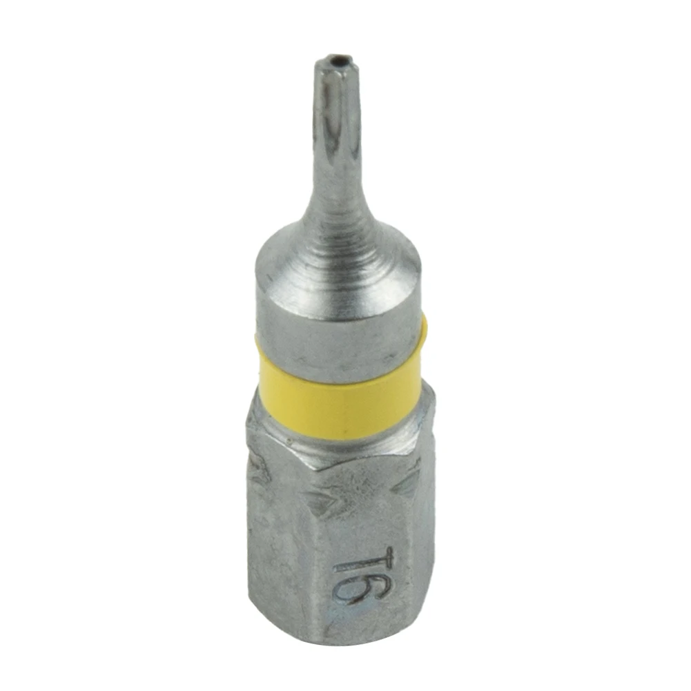 Piezas magnético de cabeza hexagonal, broca de Destornillador de 1/4 pulgadas, vástago hexagonal de 25mm, llave T6 a T40, acero de aleación de 25mm, Destornillador Outils, 4 T6-T40