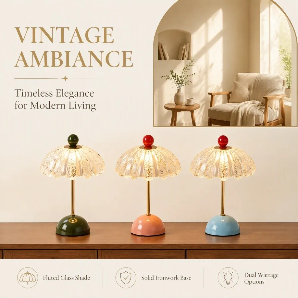 New Premium Sense Desk Lamp Charging Cream Style Night Light Sophisticated Small Bedside Lamp Bedside