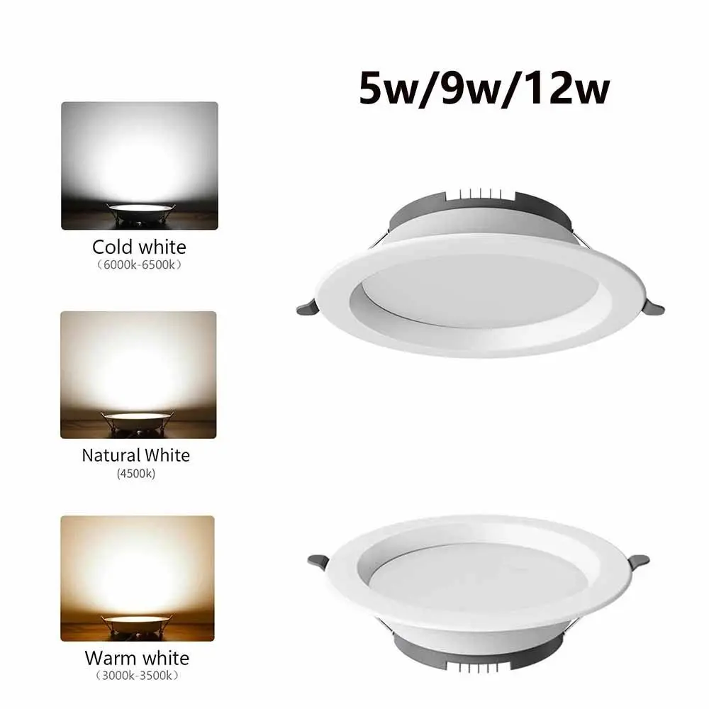 Small Recessed LED Downlight Spot Light Round Down Lights 220V Anti glare Ceiling Lamp Indoor