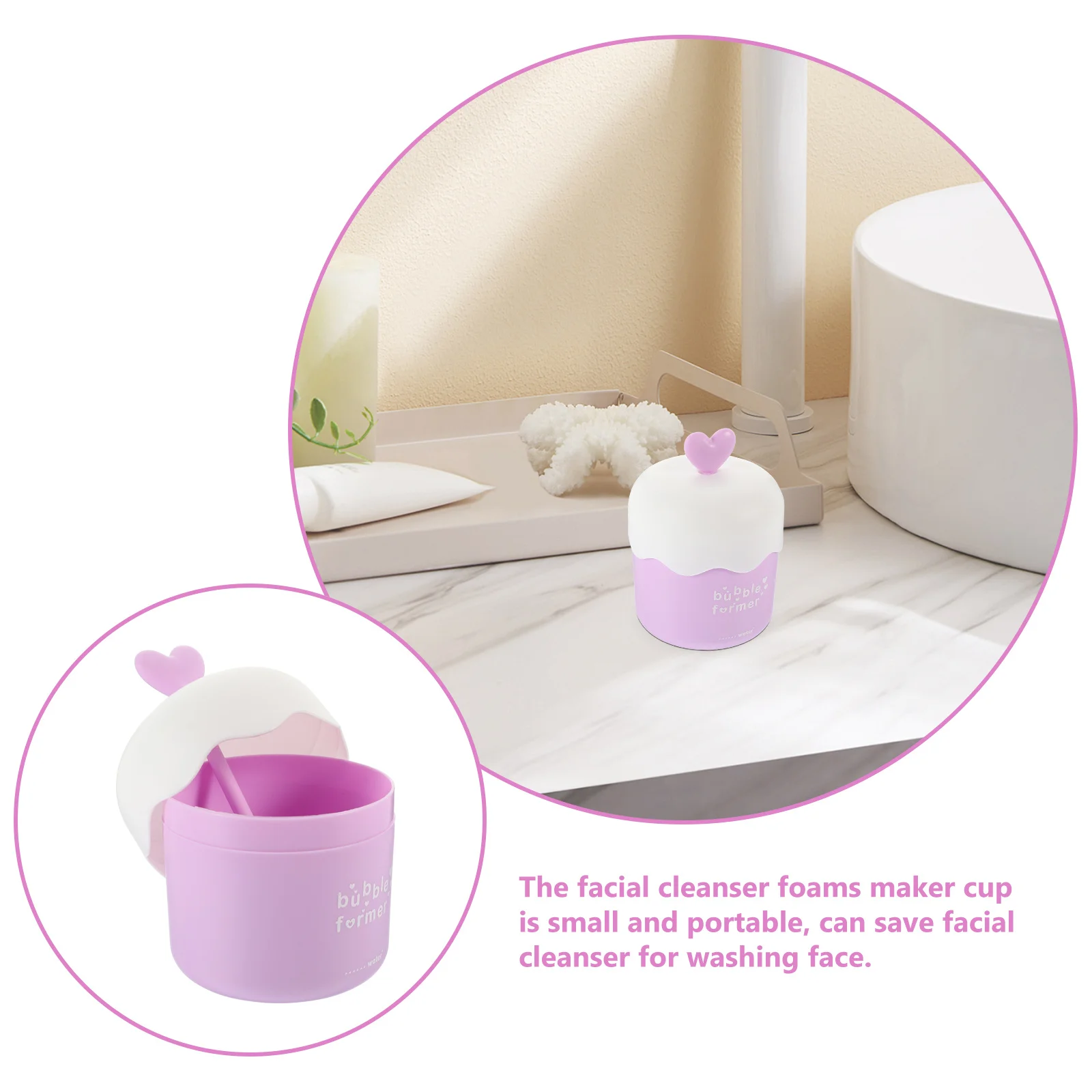 قطعتان من رغوة غسل الوجه، هيكل بسيط، سهل التنظيف، قابل لإعادة الاستخدام، خفيف الوزن، محمول للاستخدام اليومي والسفر #6