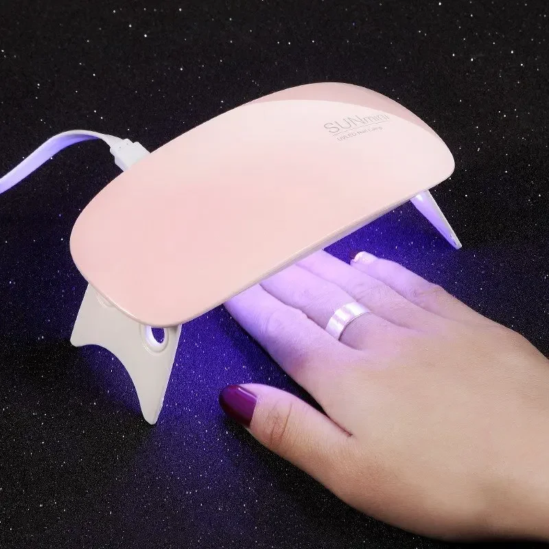 6W Nail Dryer Machine UV LED Lamp Portable USB Cable Home Use Mini Lamp for Gel Polish Drying Nail Art Tools