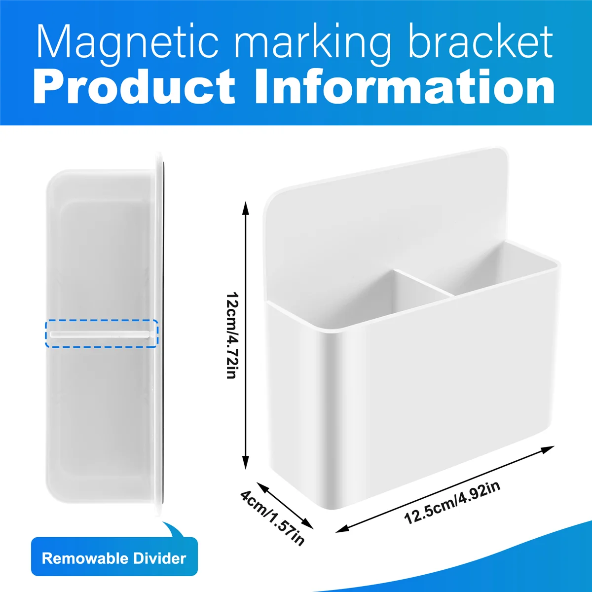 

Efficient Magnetic Dry Erase Marker Holder, Pen and Eraser Holder