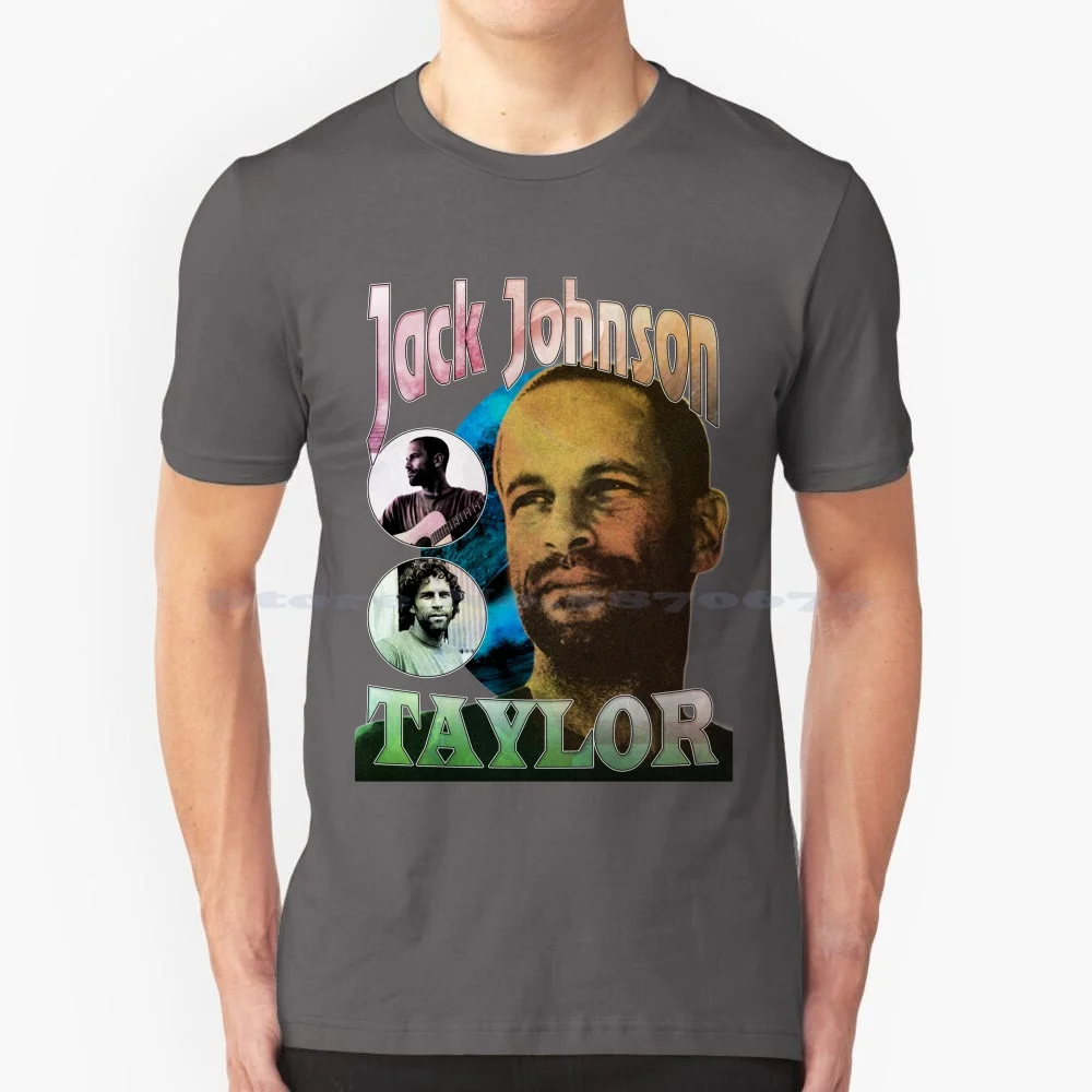 Jack Johnson-Bootleg-Fan Art T Shirt 100% Cotton Tee Jack Johnson Taylor Folk Guitar Pop Bootleg Fan Art Music On And On