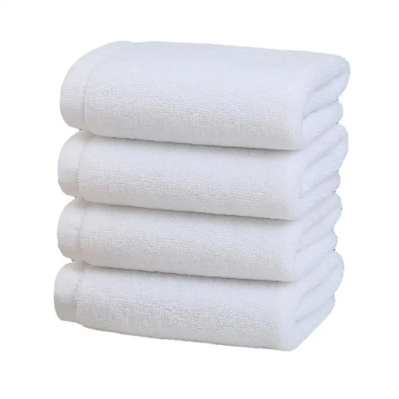 Hotel cotton towel wholesale, skin friendly soft, absorbent, star beauty salon hotel embroidered custom bath white towel 35*75cm