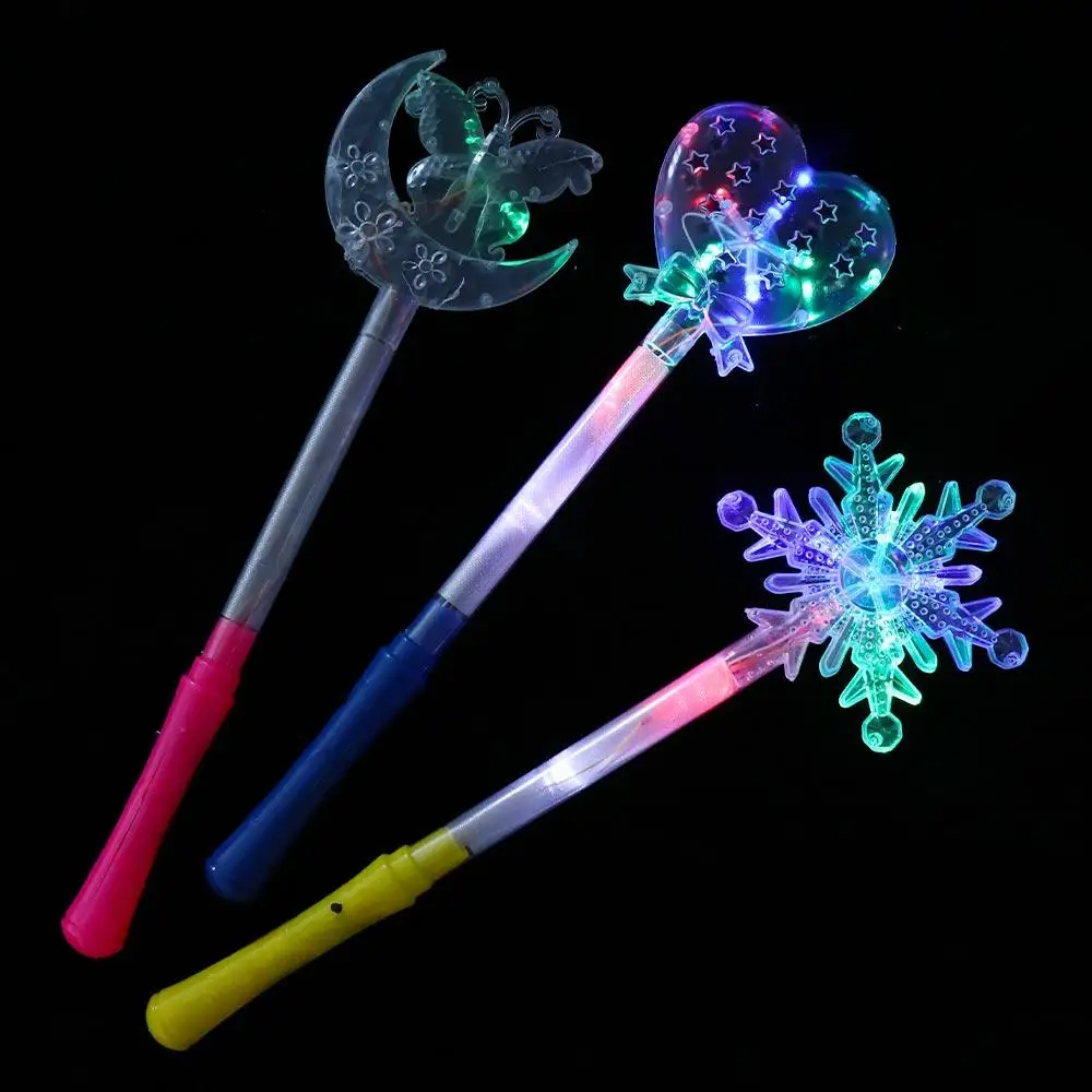 Interesse divertente lampada giocattoli da esterno trucchi magici illumina flash stick pentagramma flash stick stella magica bacchetta bagliore fata stick