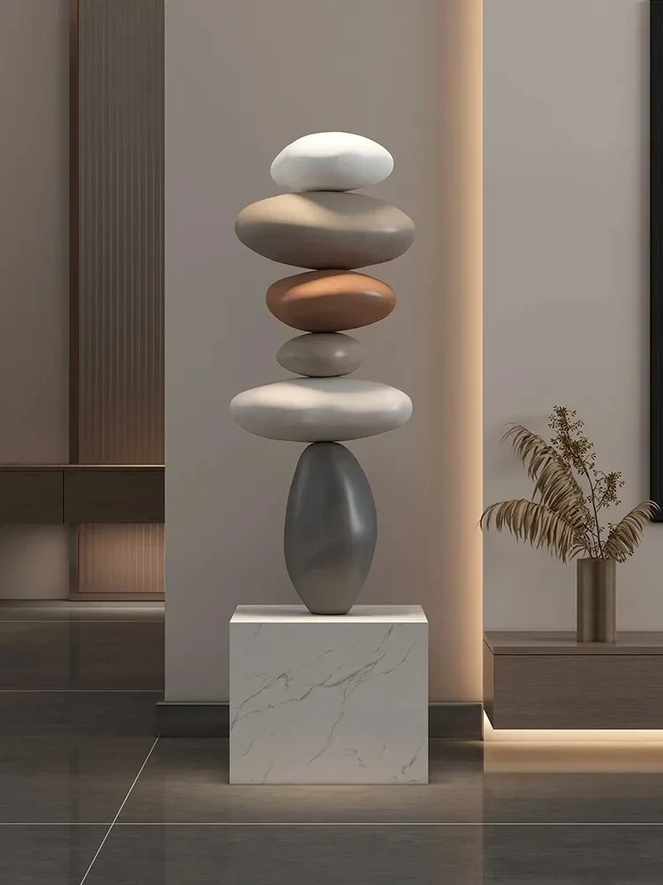 Creative Home Decor Large Stone 80CM Glowing Stone Statue Indoor Creative Home Decor Living Room Accessories