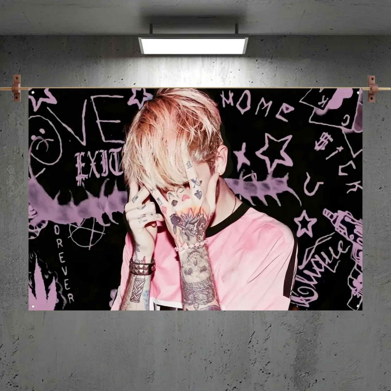 Y2K Emo Street Art Flag – Soft Microfiber Outdoor Decor for Garden Home Party Backdrop