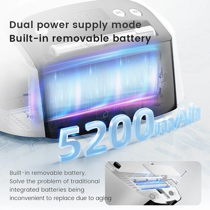 L'UGX جودة عالية مساحة كبيرة مجفف الأظافر اليد علاج مصباح مع وسادة المهنية سريع الأشعة فوق البنفسجية LED مسمار مصباح بالجملة