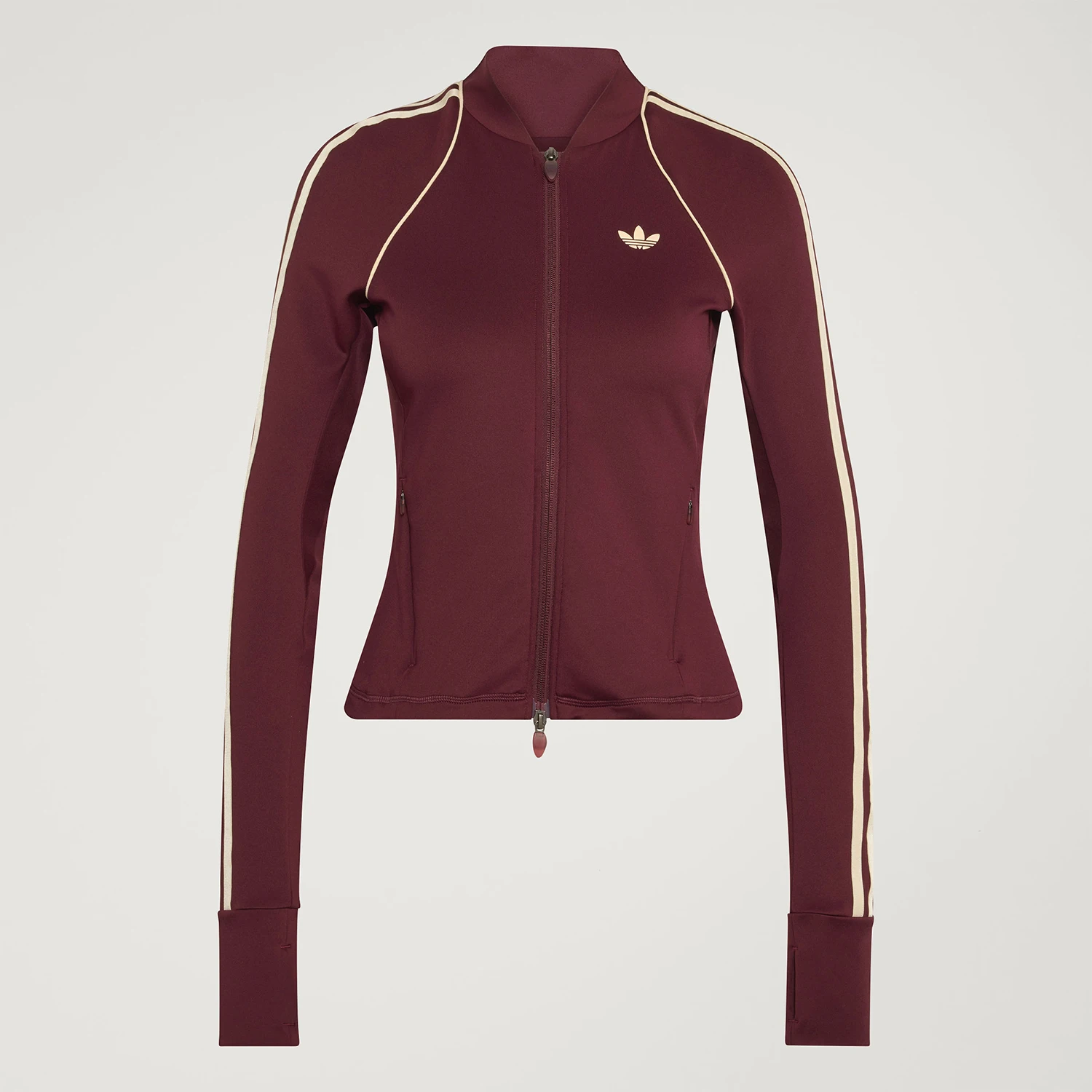 Adidas genuine clover women's zipper breathable fitness sports jacket KT7027