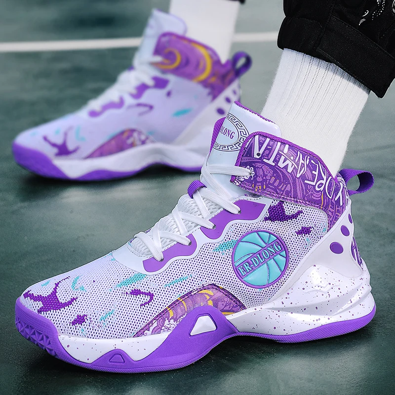 New style basketball shoes with irregular patterns, comfortable and breathable, slip-resistant and wear-resistant sneakers - view 4
