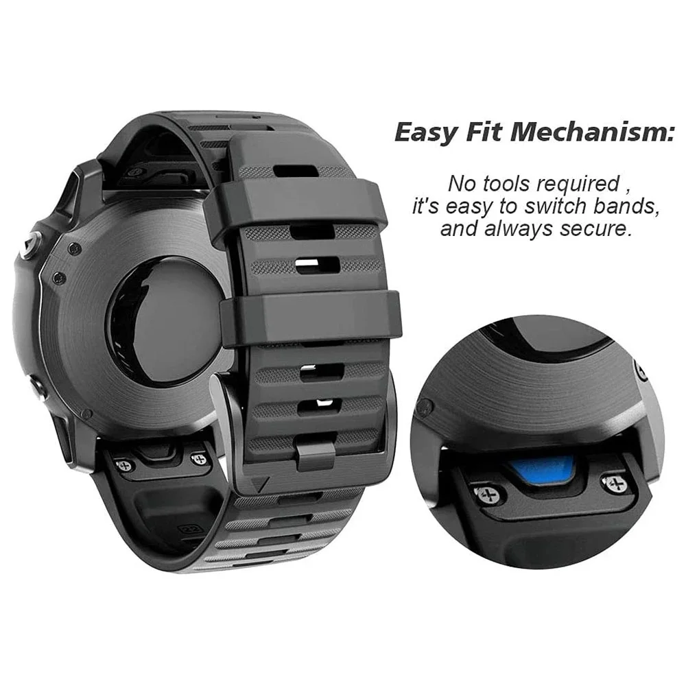 22/26MM Quick Fit Silicone Straps For Garmin Descent Mk2 Mk2i Mk1 G1 Band Epix Gen 2 MARQ Enduro Smartwatch Wristbands Bracelet