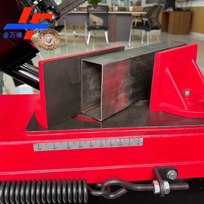 Swiveled Bow Miter Metal Band Saw Steel Tube Profile Angle Cold Saw Manual Semi Automatic Metal Cutting Band Saw Machine