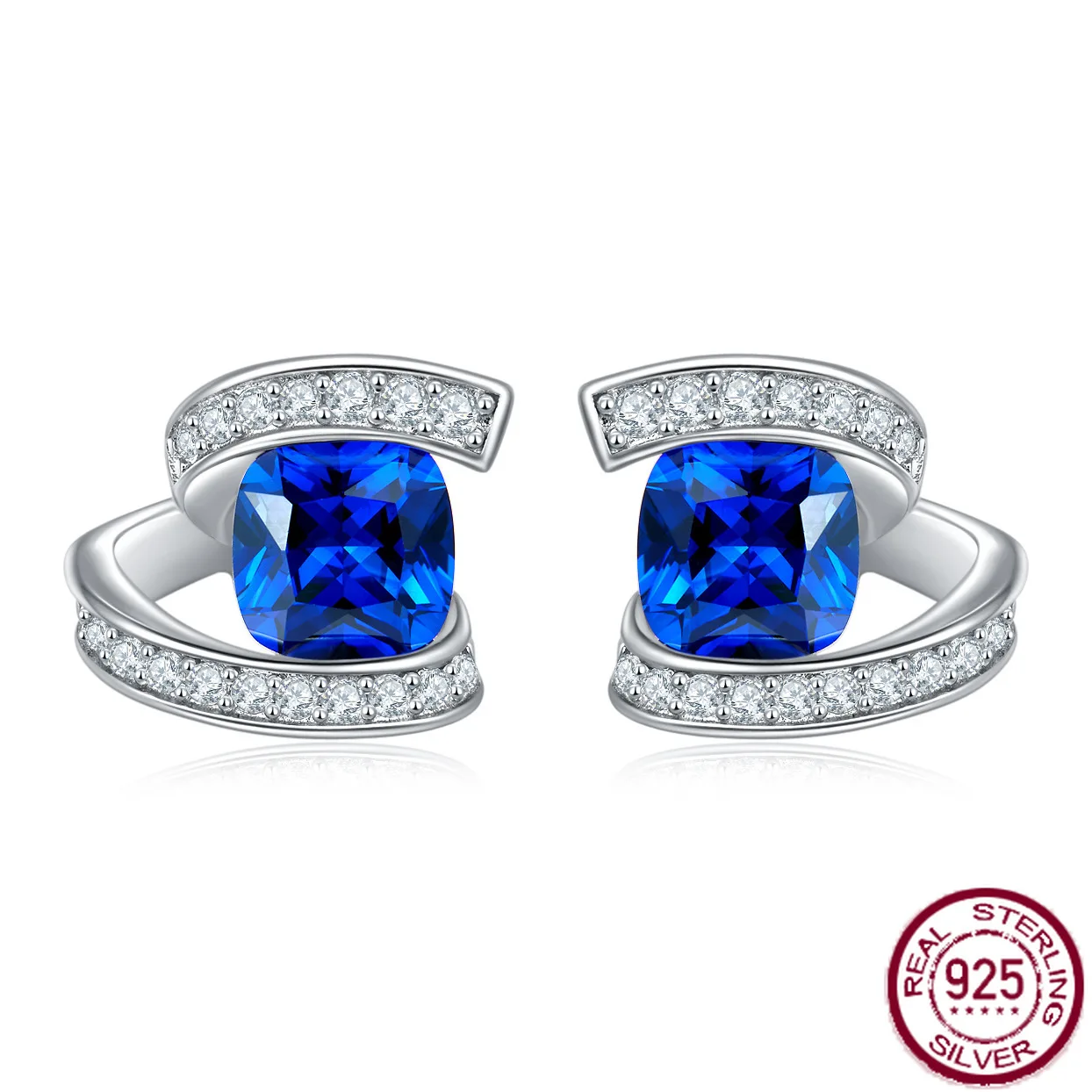 

New popular s925 silver royal blue ring, luxurious fashion ring, high-end jewelry, wedding jewelry