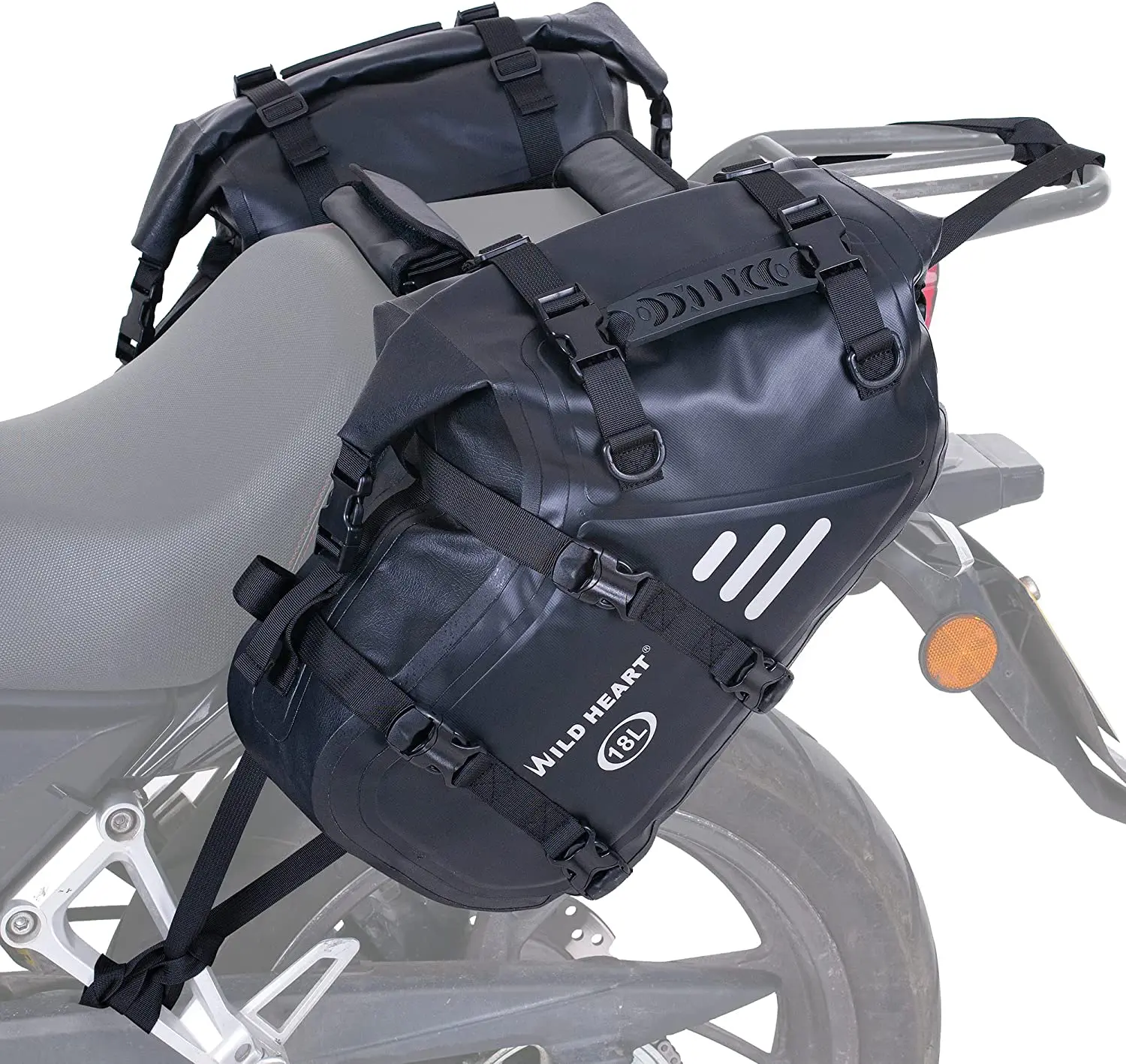 Free Shipping WILD HEART Motorcycle Saddlebags Waterproof 36L Motorcycle Side Saddlebags Pannier Bag Trunk Motorcycle Accessory