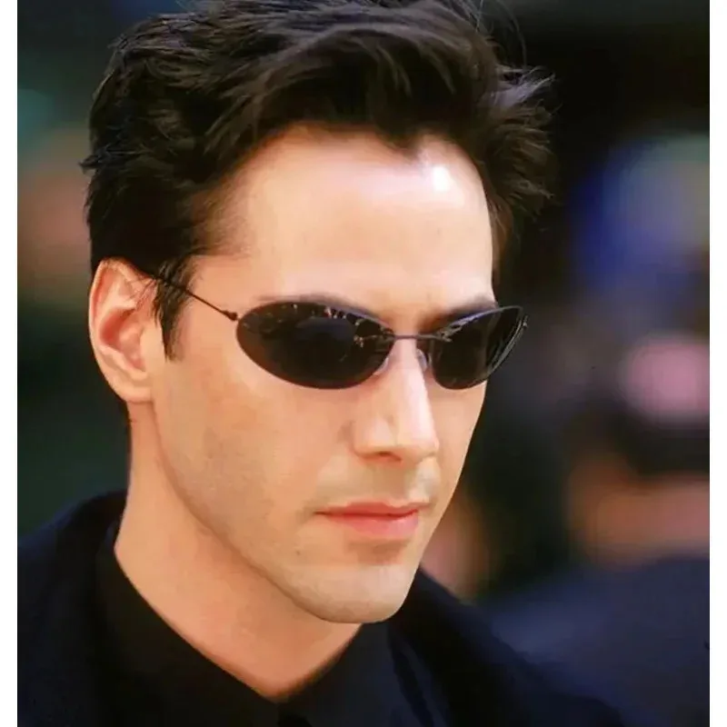 Clássico agente de matriz smith estilo polarizado óculos de sol dos homens legal rebites design da marca óculos de sol cosplay prop mn51