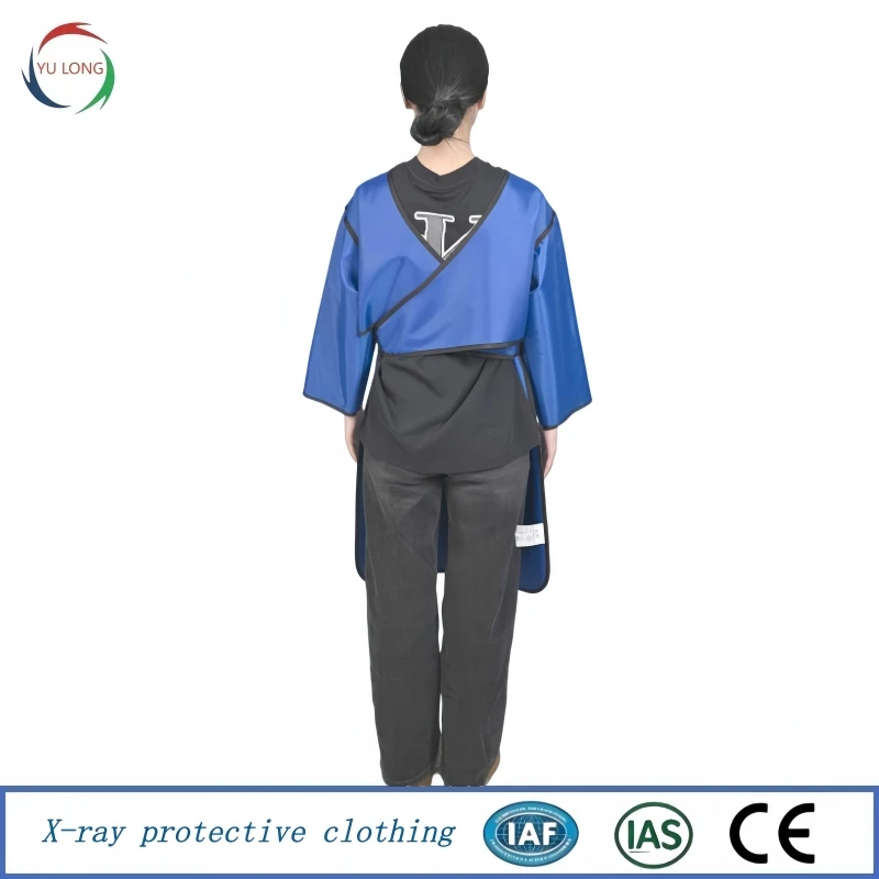 0.35/0.5mmpb Back Opening Long Sleeved Lead Apron Ionizing Radiation Shielding Garment X-ray Gamma Ray Protective Lead Apron