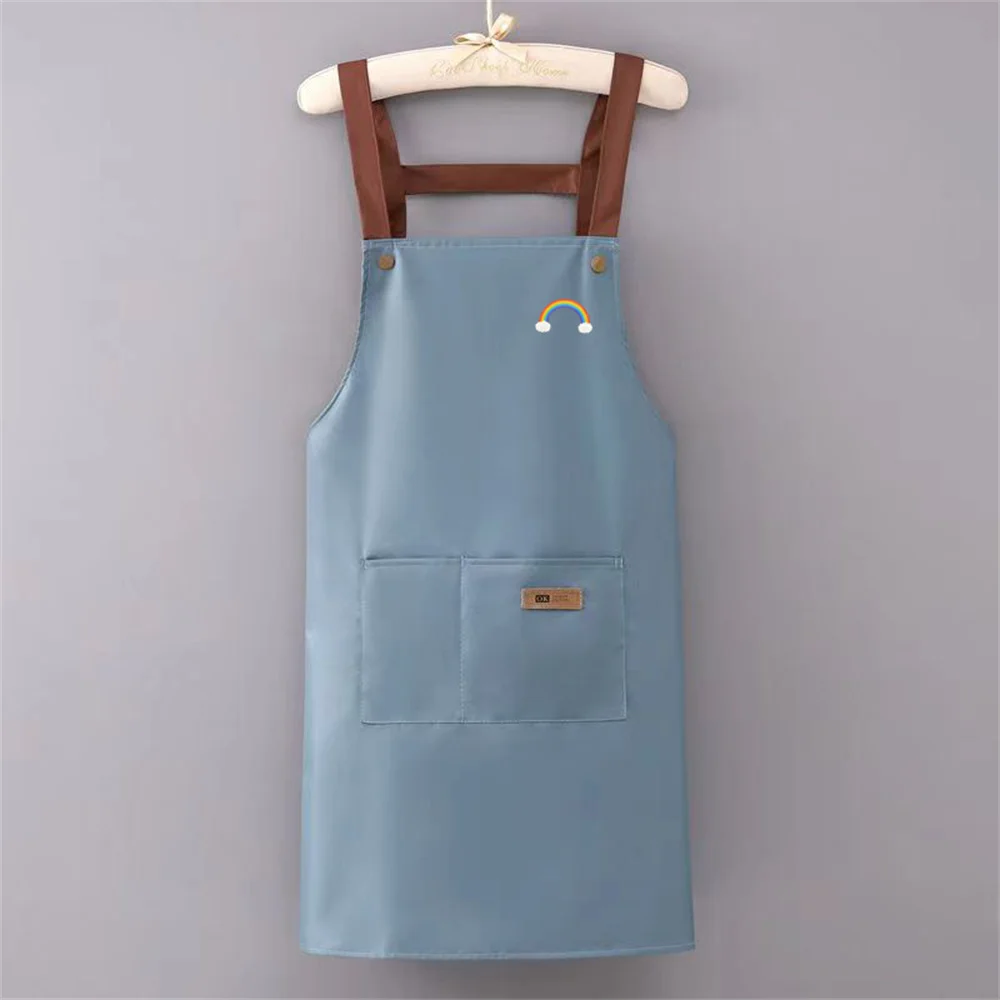 Kitchen Aprons Fashion Adjustable Waist Strap Chef Baking Apron Washable Cooking Apron Waist Tie Hand Wipe Aprons For Grilling