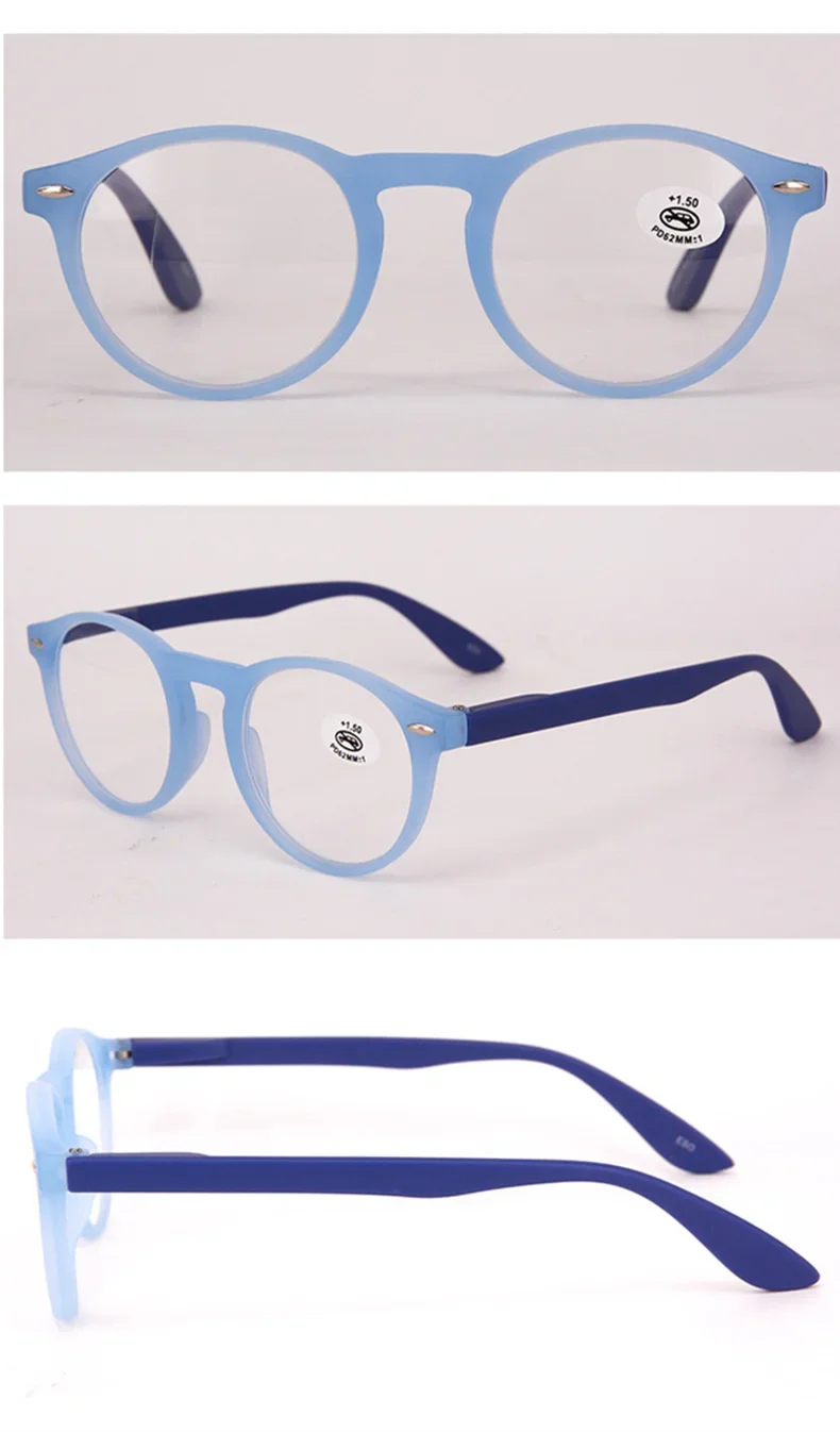 Frauen Männer Leopardenmuster Lesebrille 0 ~ + 4,0 Runde Rahmen zum Lesen Weibliche Mode Vintage Klare Brillen – Detail 6