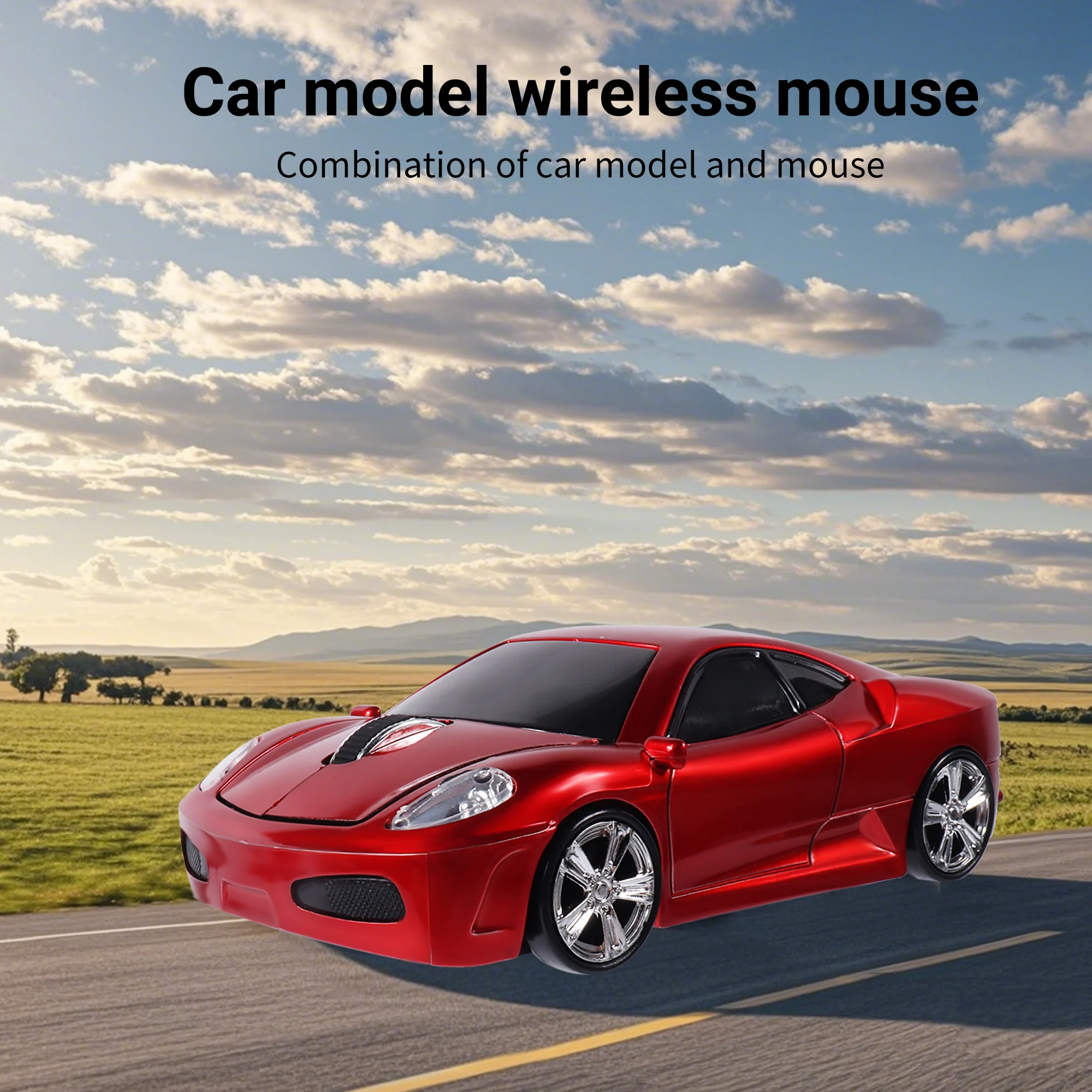 Sports Car Wireless 2.4G Mouse Low Noise Button Spuer Car Cool Appearance Light Weight Office Use Mause Gift For Kid Mice