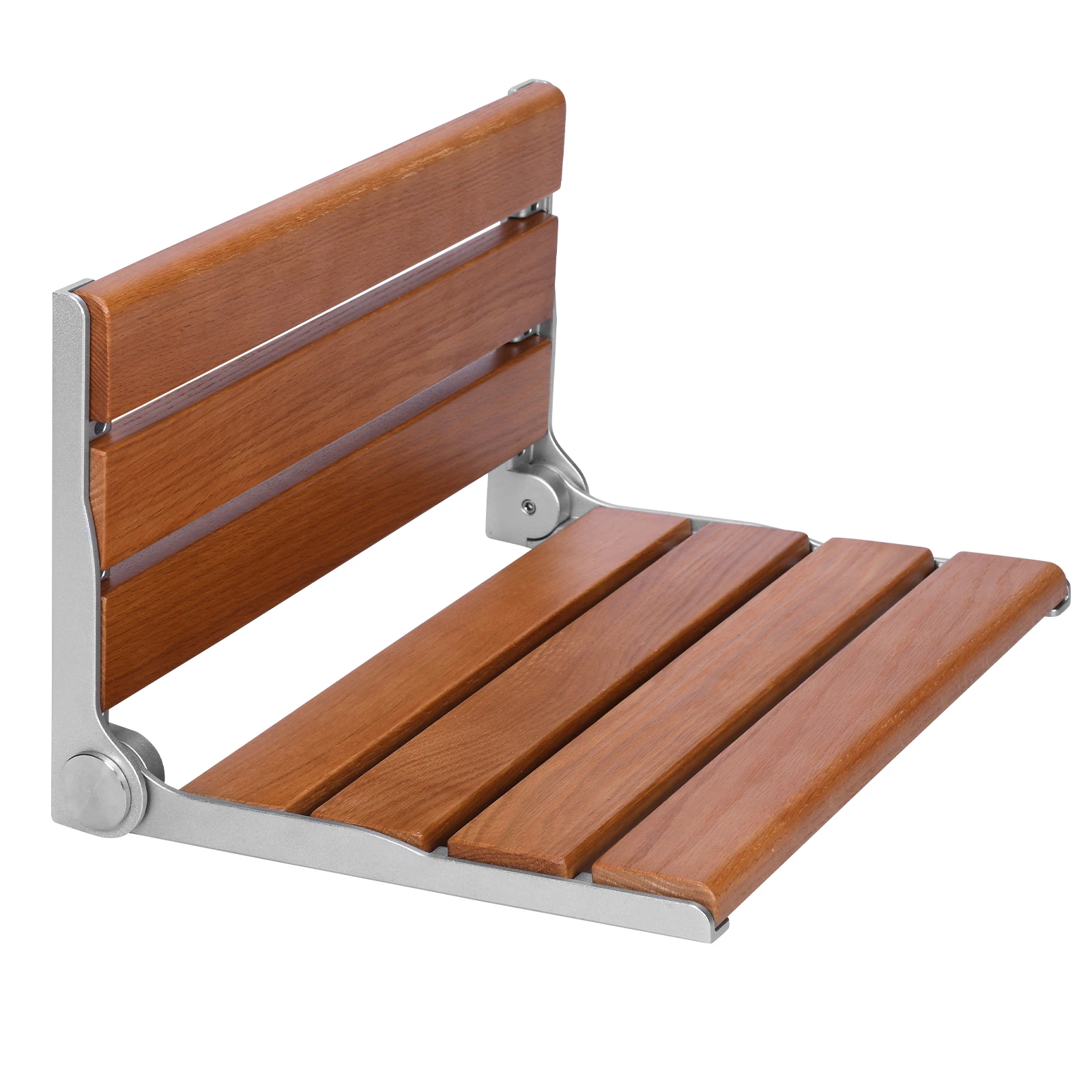 

17.7inch Bathroom Safety Shower Chair with Back Wall-Mounted Fold Up Bathroom Stool Anti-Slip for Elderly Disabled Pregnant