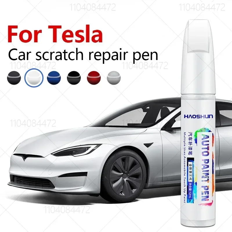 For 2012-2025 Tesla Model 3 Y X S Car Paint repair pen Car touch up pen Black white Tesla wheel paint repair agent Paint repair