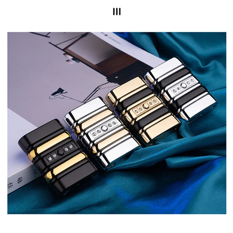 Individualized Electronic Induction Ignition Windproof Direct Flame Butane Gas Lighter Smoking Accessories Gadgets for Men