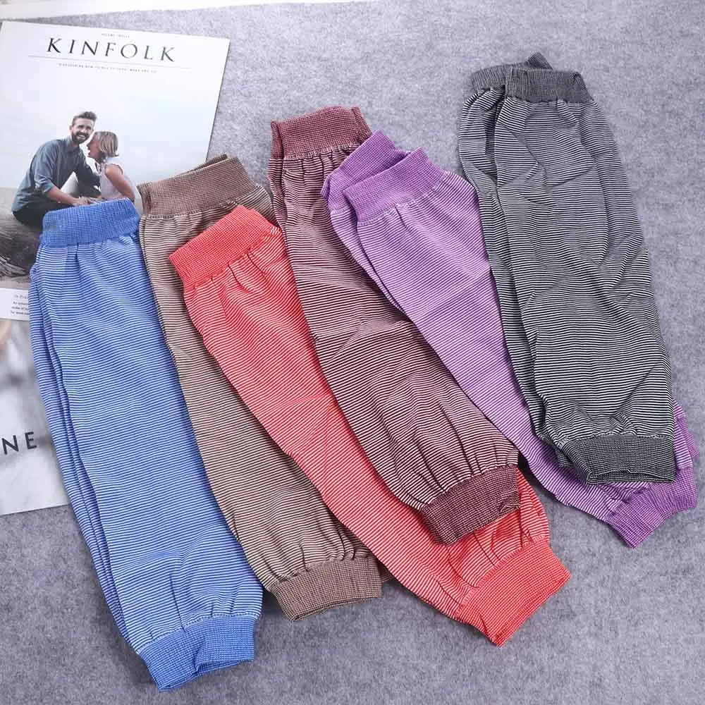 Finger Sleeves Fishing Running For Women Riding For Men Sun Protection Arm Cover Striped Arm Sleeves Arm Warmer Cooling Sleeves