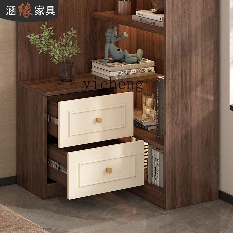 

XL 1 retro style corner bookcase bedroom bedside corner storage cabinet integrated living room corner storage bookshelf