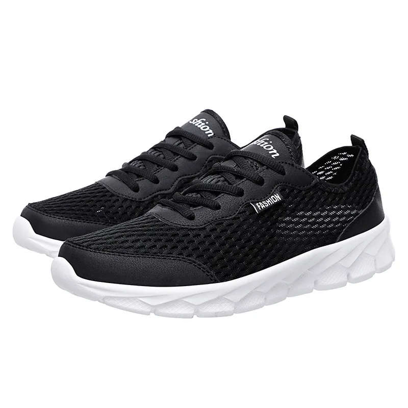 Summer Casual Men's Shoes Breathable Mesh Shoes Fashion Mens Sneakers Couple Lightweight Sports Flat Shoes Plus Size 35-48