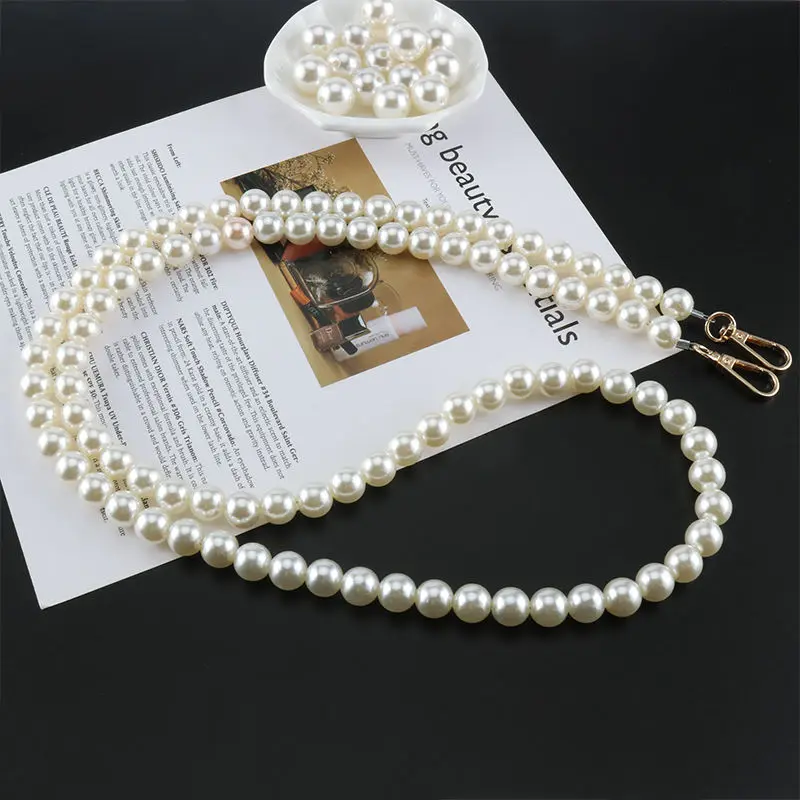 Hardware Pearl Crossbody Bags 30cm-60cm Length Handles For Diy Bags Clothes Accessories  Decorative Fashion Pearl Bags Chain