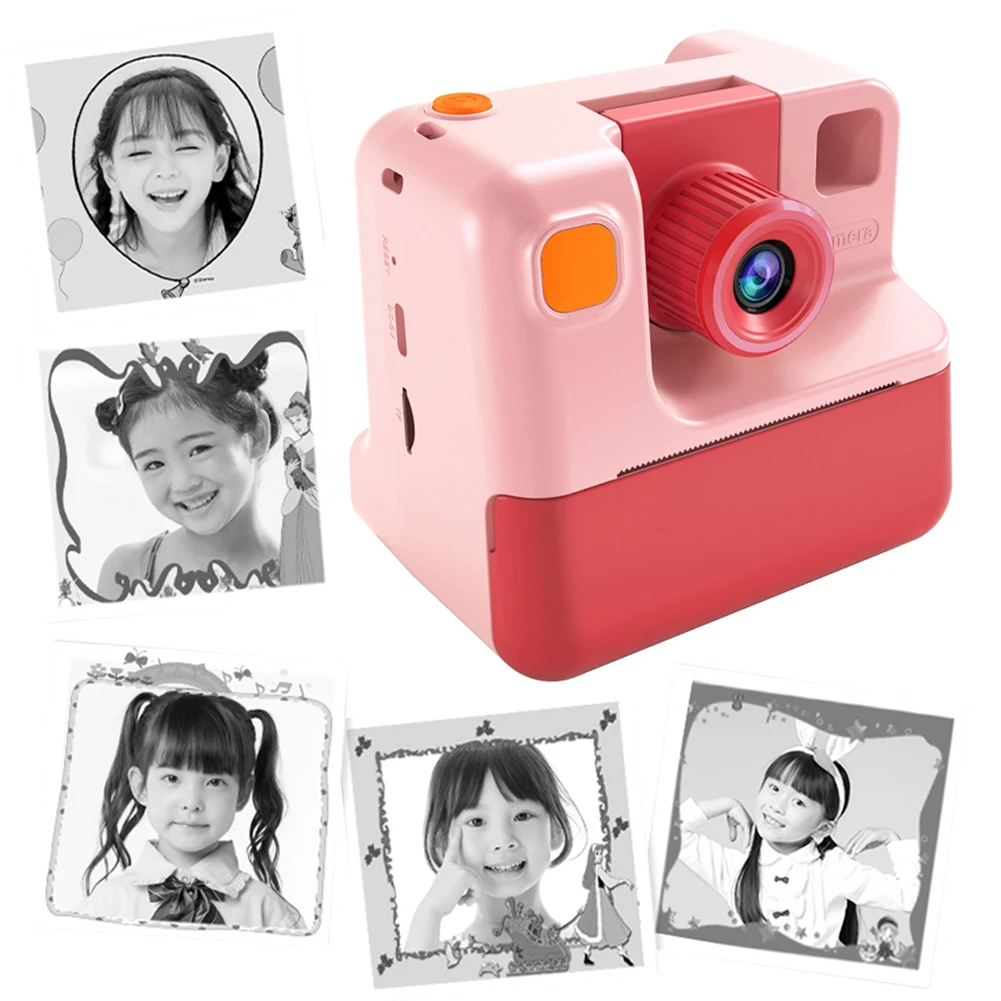 Kids Instant Print Camera Zero Ink Child Toy Camera with 3 Rolls Print Paper Toddler Camera Toys Gifts for Girls Boys Aged 3-12