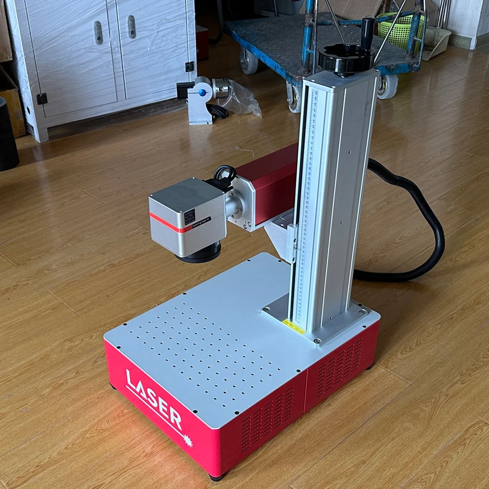 Raycus or MAX 20W 30W 50W Fiber Laser Marking Machine Engraver Nameplate Metal Carving PVC Plastic Stainless Steel Tool