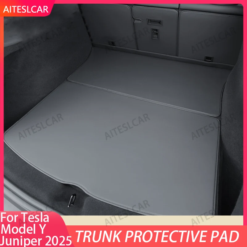 

AITESLCAR For Tesla New Model Y Launch 2025 Juniper 2025+ Back Trunk Mat Carpet Waterproof Weather-resistant Pads Layer Mats
