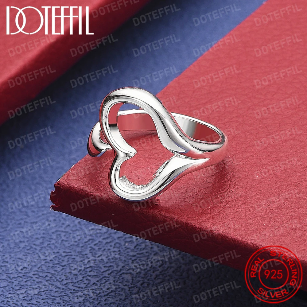 

Кольцо из стерлингового серебра 925 пробы в форме сердца для женщин, ювелирные изделия для свадьбы, помолвки, вечеринки